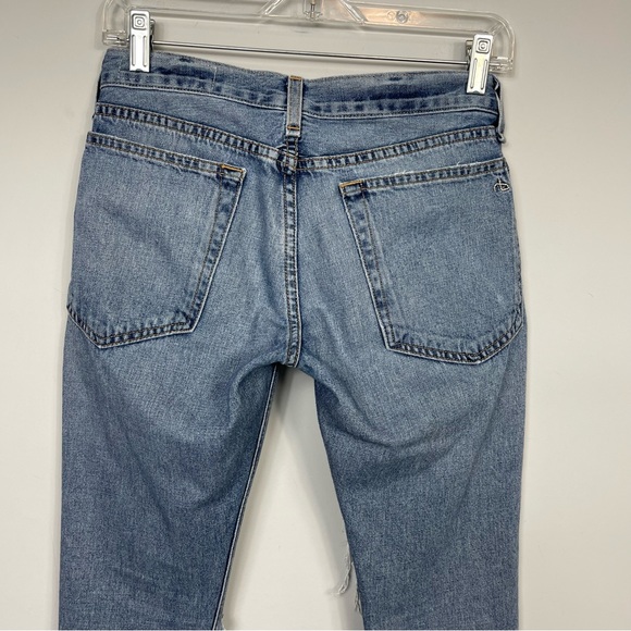 Rag & Bone New York Boyfriend Distressed Beckers Blue Denim Jeans Slouchy Y2K 23 - Picture 8 of 16